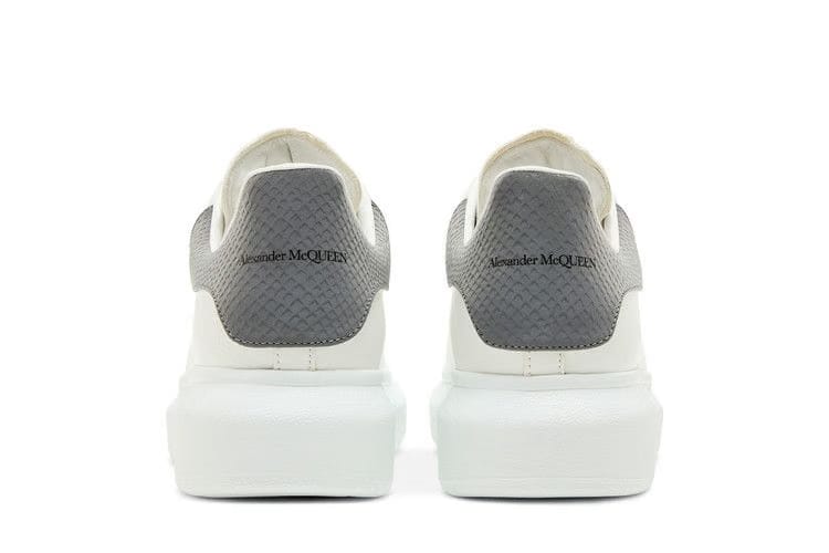 Alexander McQueen Wmns Oversized Sneaker 'White Grey Snakeskin'