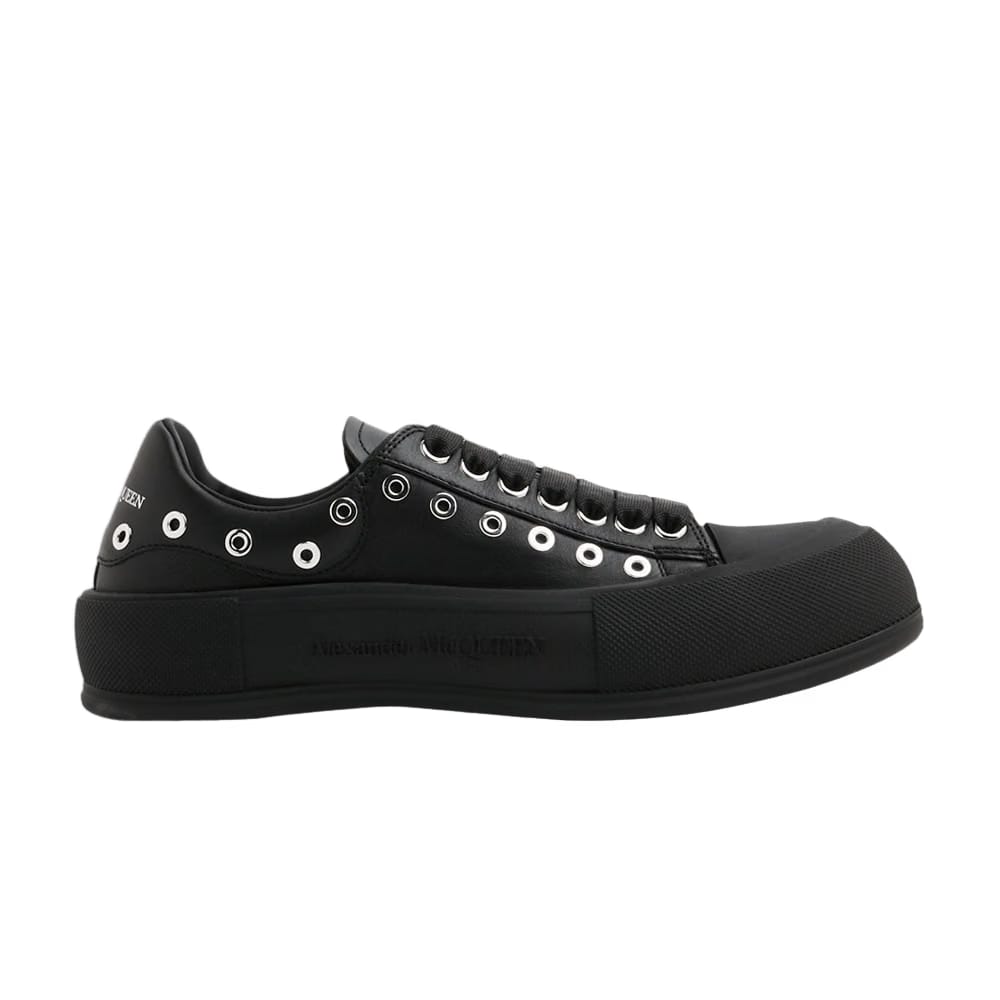 Alexander McQueen Deck Plimsoll Black Eyelets
