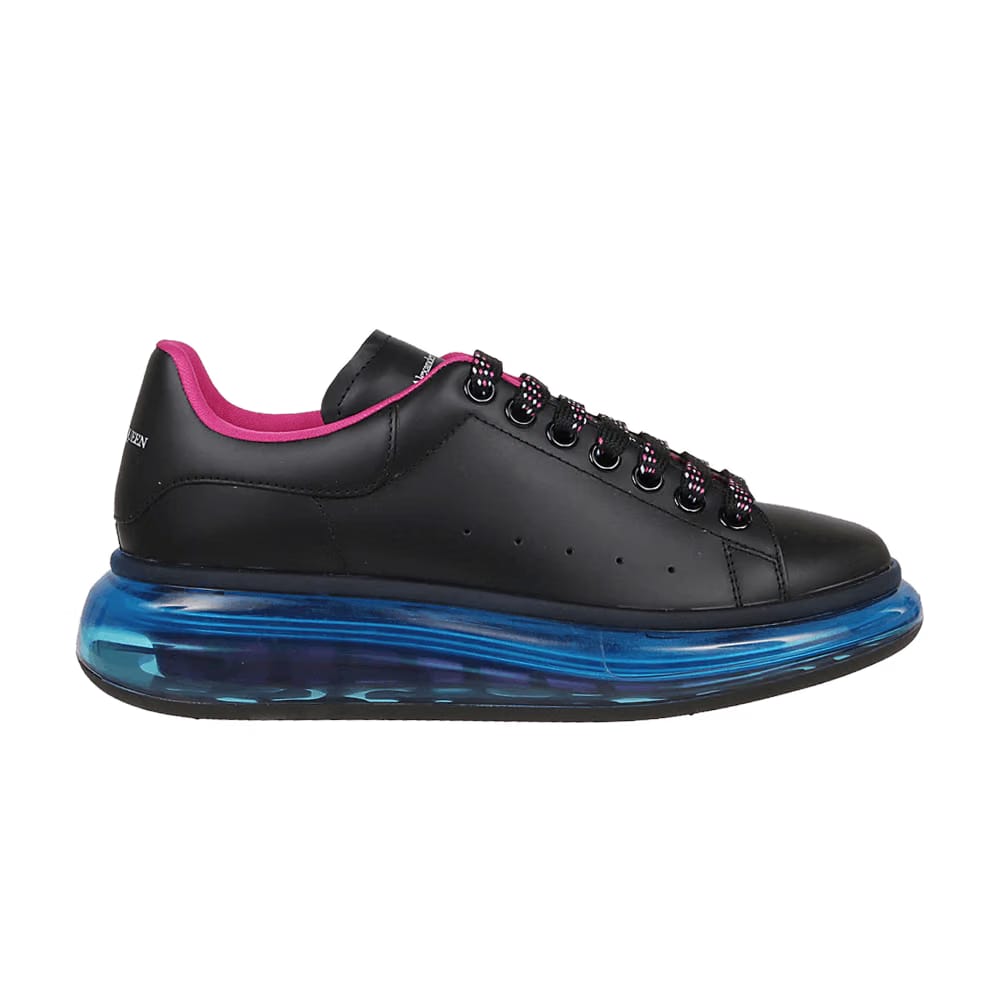 Alexander McQueen Wmns Oversized Sneaker 'Clear Sole - Black Aruba Blue'