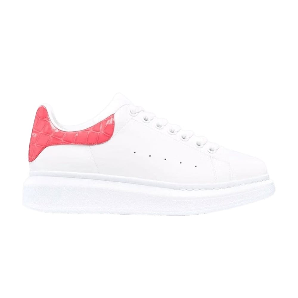 Alexander McQueen Wmns Oversized Sneaker 'White Coral Croc'