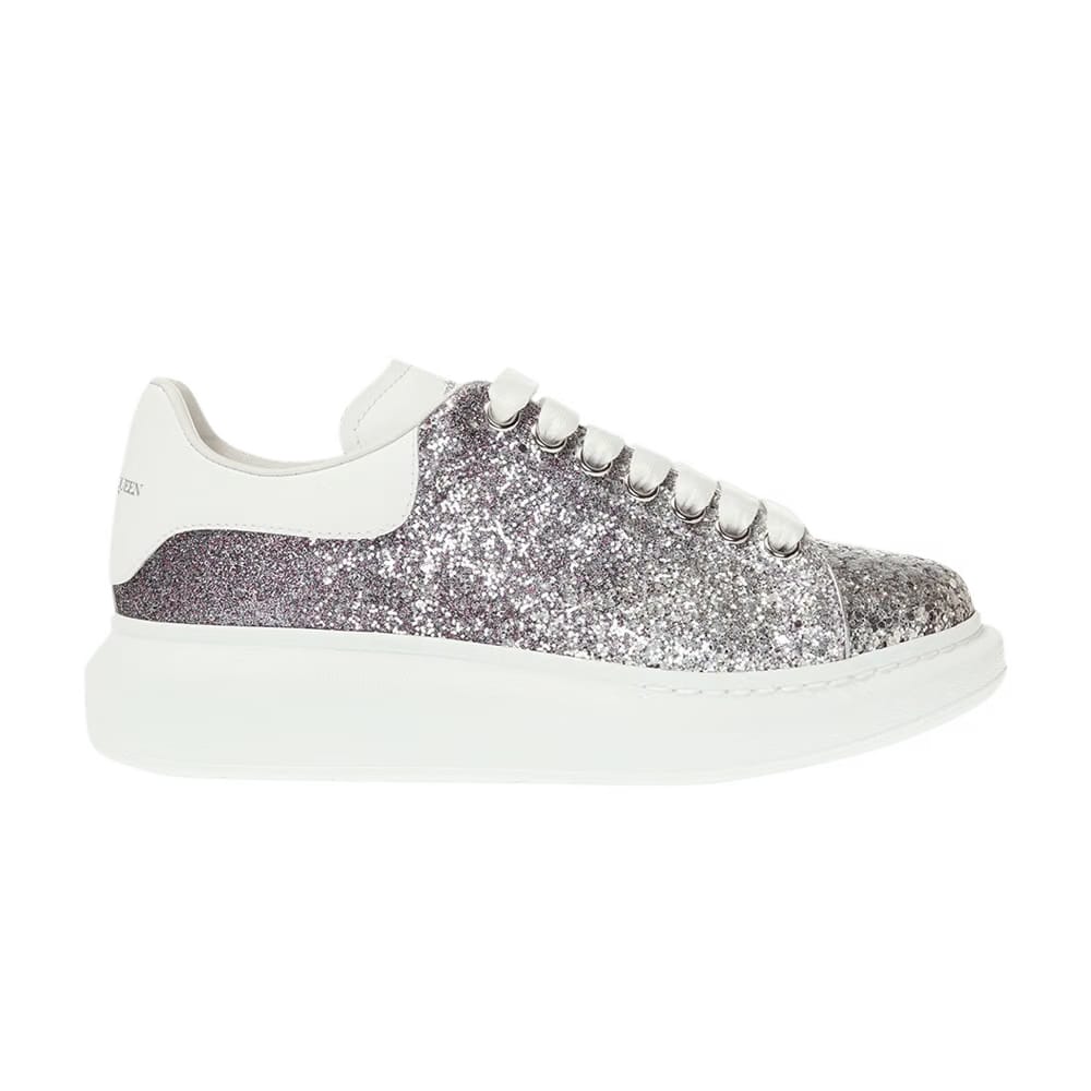 Alexander McQueen Wmns Oversized Sneaker 'Magenta White Glitter'