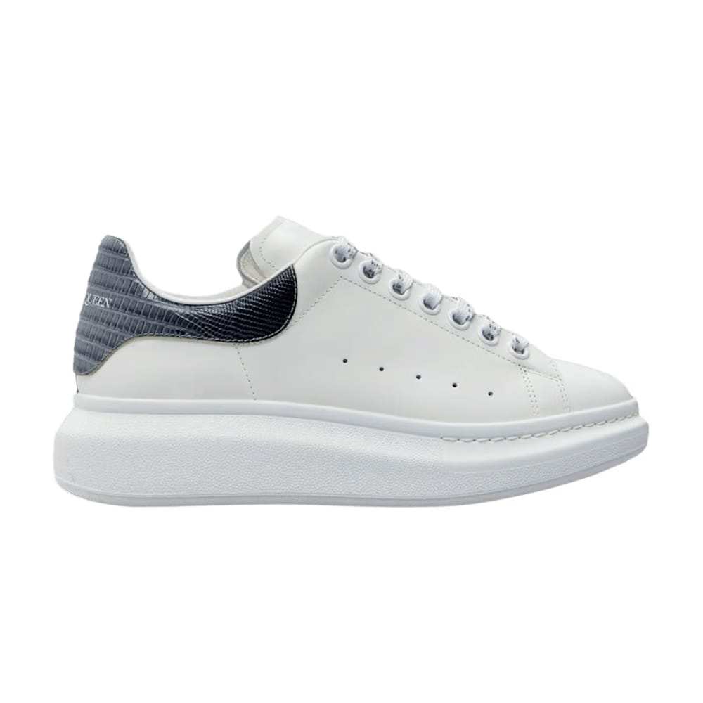 Alexander McQueen Oversized Sneaker White Black Silver Croc