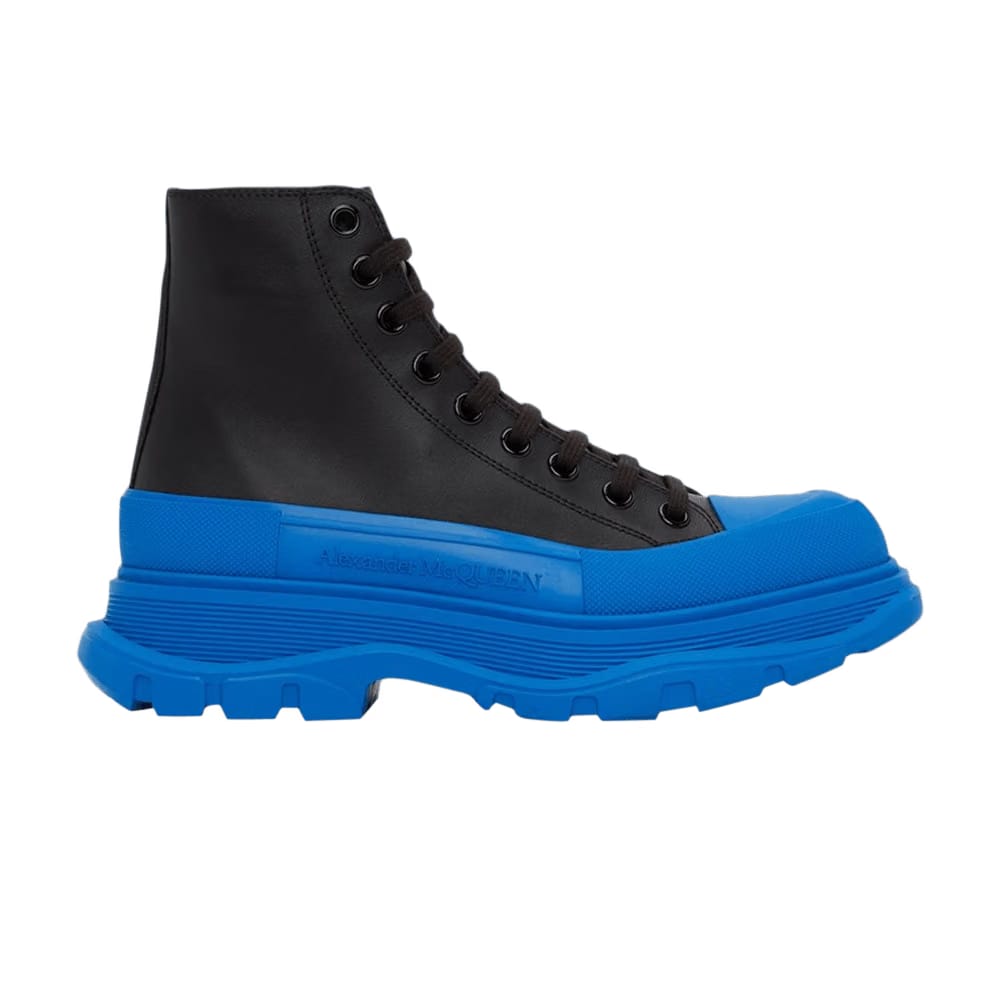Alexander McQueen Tread Slick Boots Black Lake Blue
