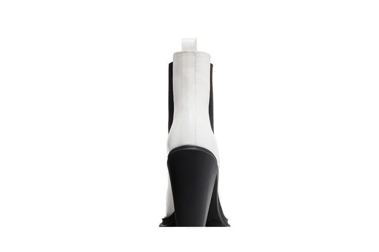 Alexander McQueen Wmns Tread Slick Heeled Chelsea Boot 'Ivory Black'