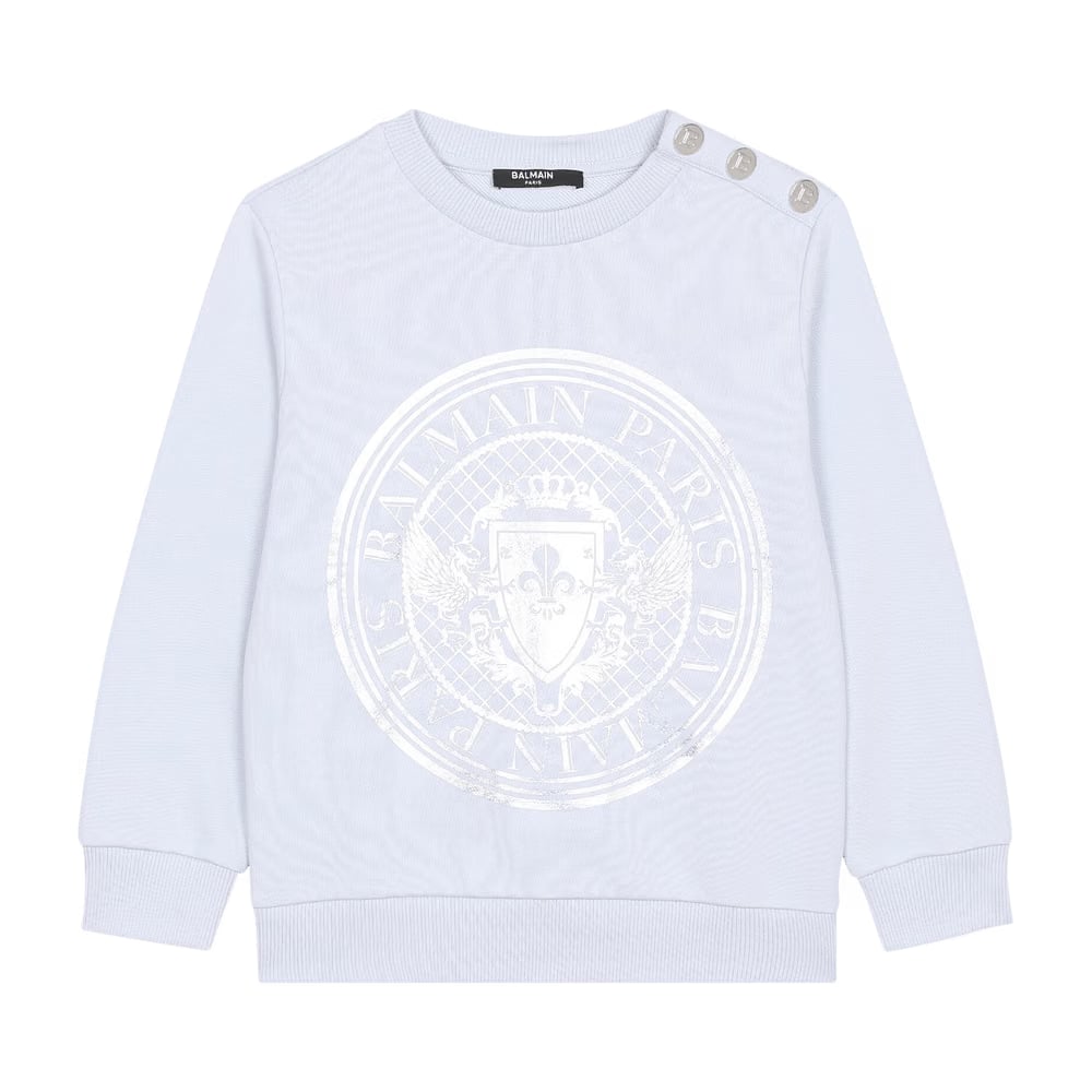 Balmain Kids Logo Sweatshirt Blue