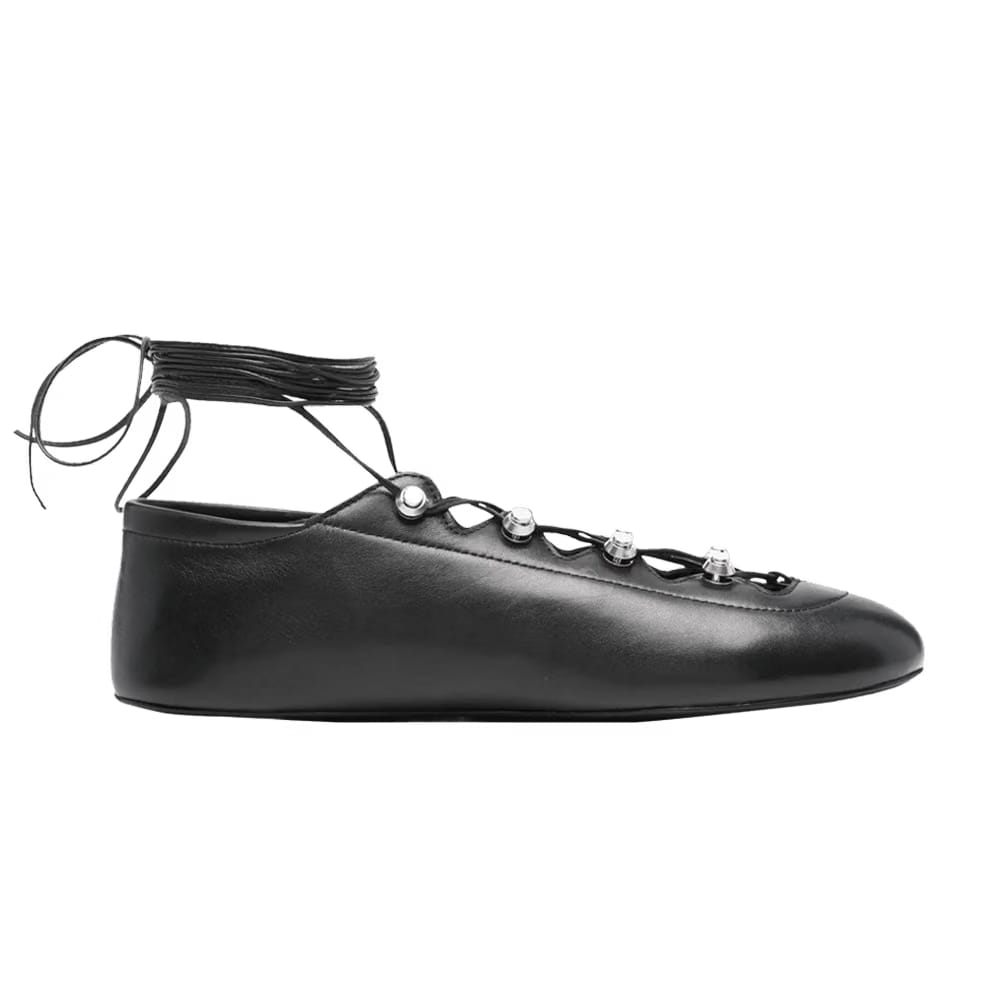 Alexander Wang Wmns Vyollette Lace Up Flat 'Black'