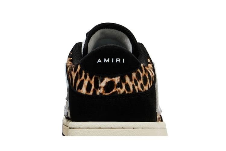 Amiri Skel Top Low Black White Leopard