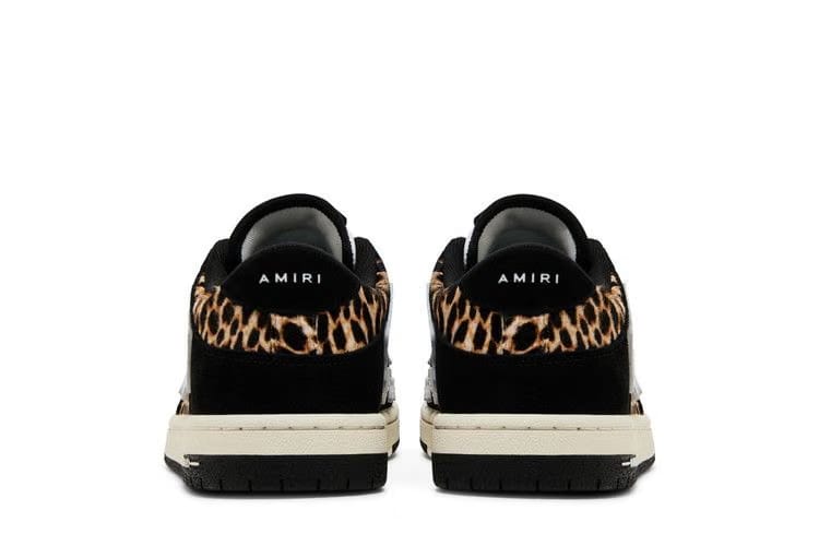 Amiri Skel Top Low Black White Leopard