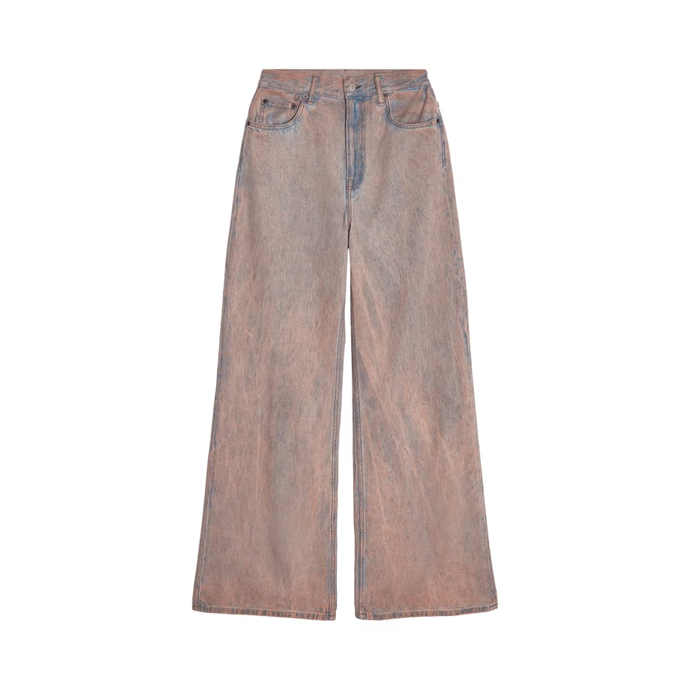 Acne Studios Pink Tap Loose Fit Denim Pants Light Blue/Pink