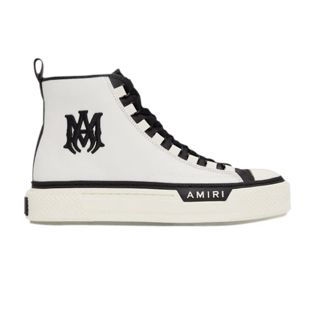 Amiri M.A. Logo Court High White Black