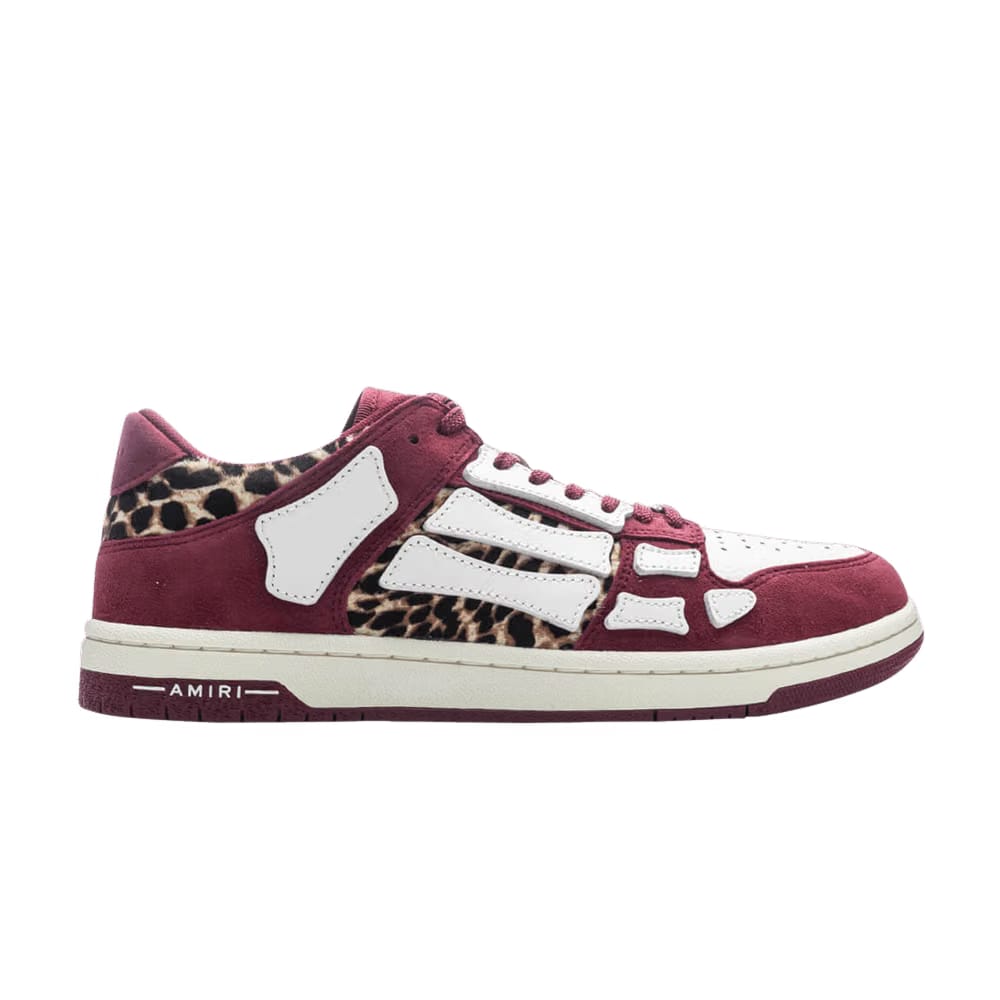 Amiri Skel Top Low Burgundy Leopard