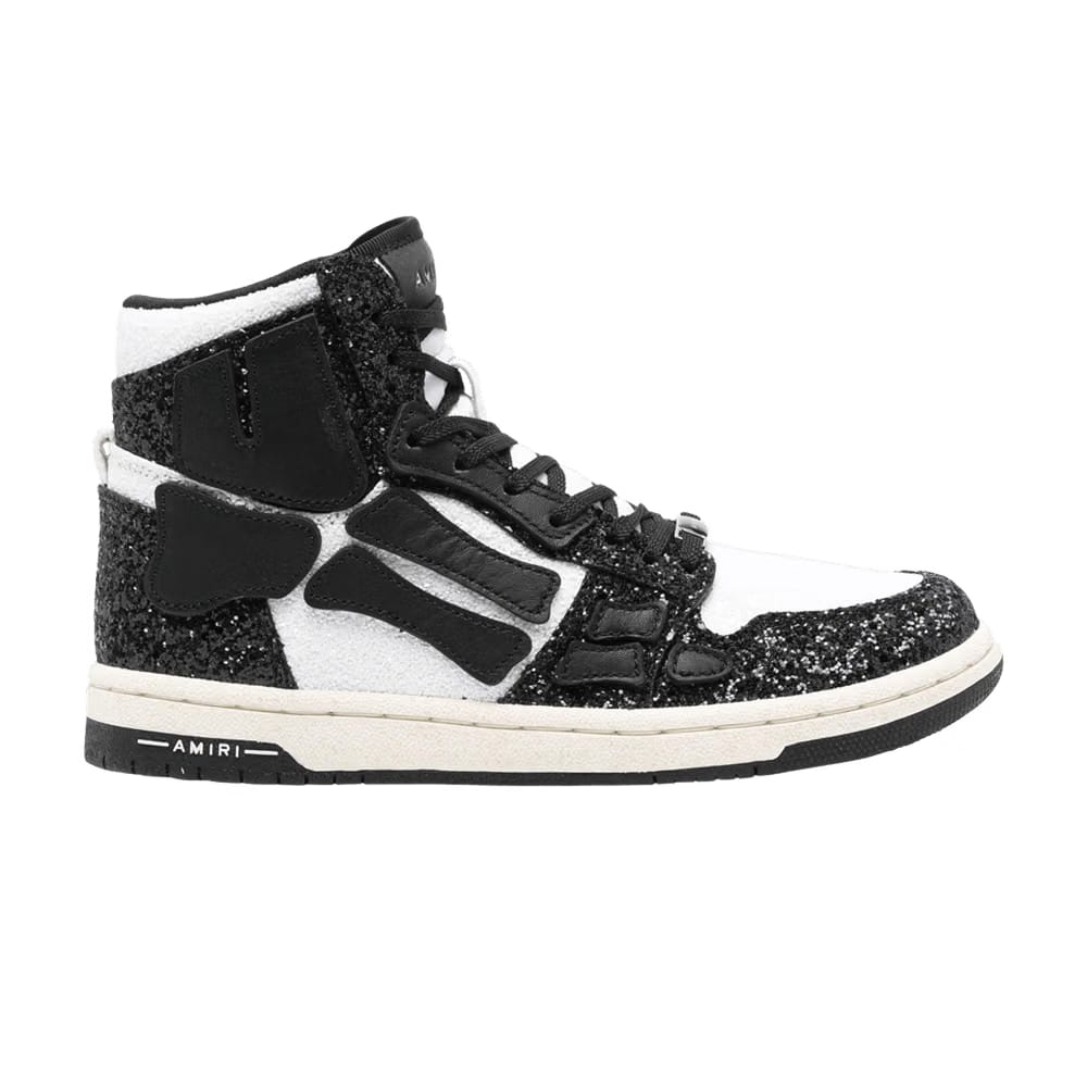 Amiri Skel Top High Glitter - Black White