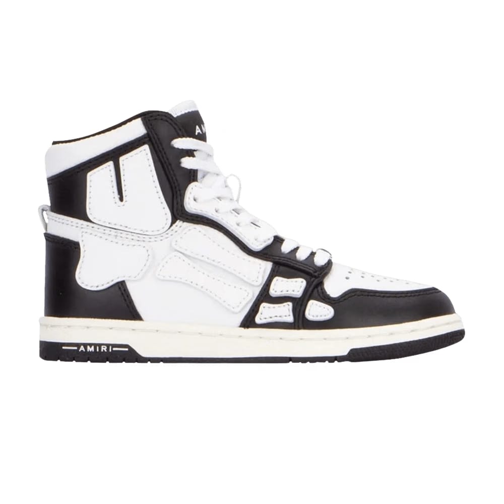 Amiri Skel Top High Kids Black White