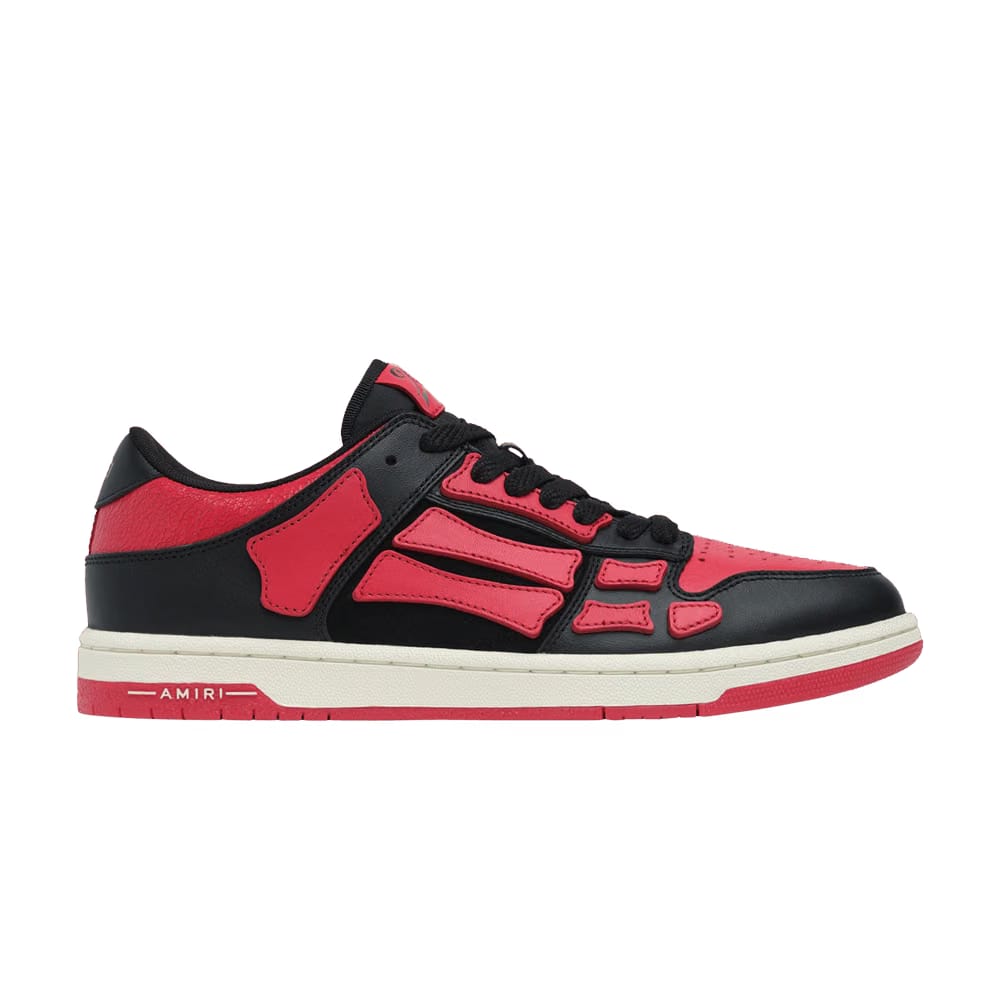 Amiri Skel Top Low Black Varsity Red