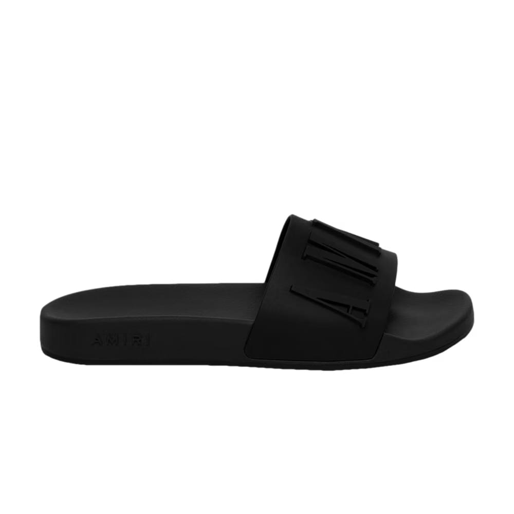 Amiri Logo Pool Slide Black