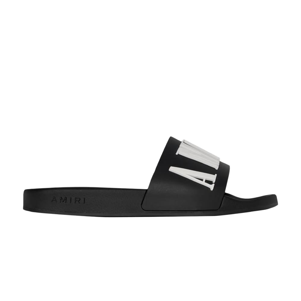 Amiri Rubber Classic Logo Pool Slide Black