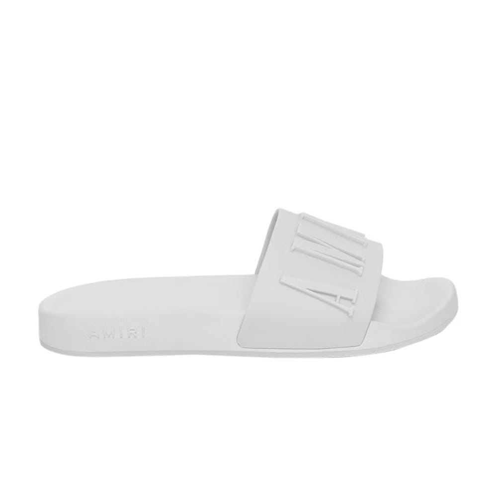 Amiri Logo Pool Slide White