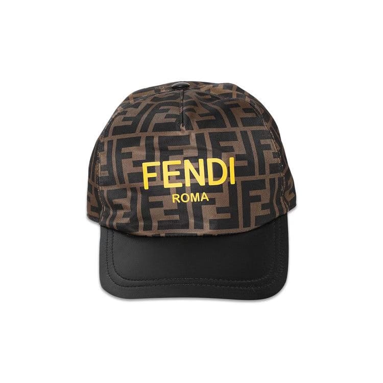 Fendi Kids Logo Printed Baseball Cap Zucca