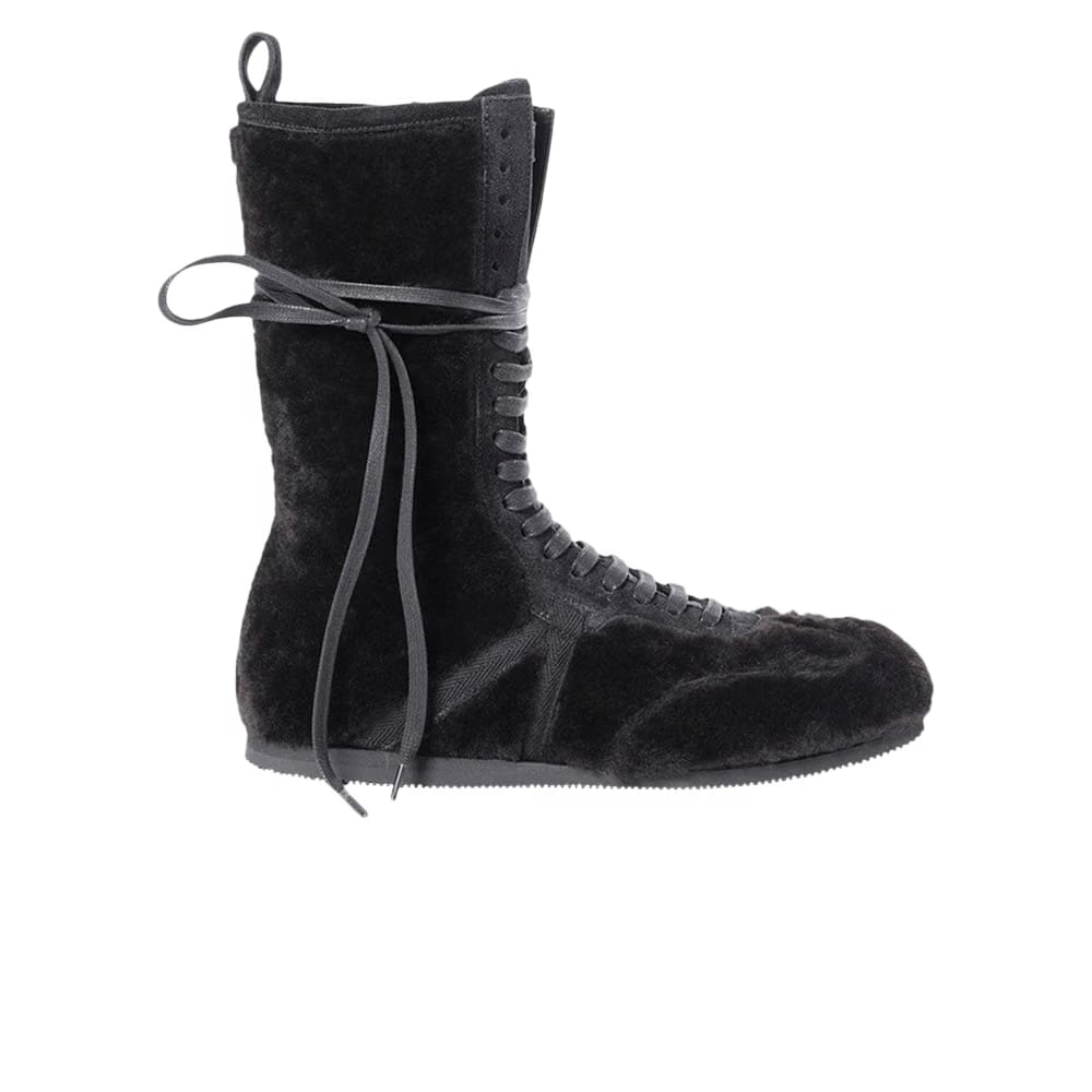Ann Demeulemeester Wmns Fides Soft High-Top Boxing Sneaker 'Shearling Dark Brown'