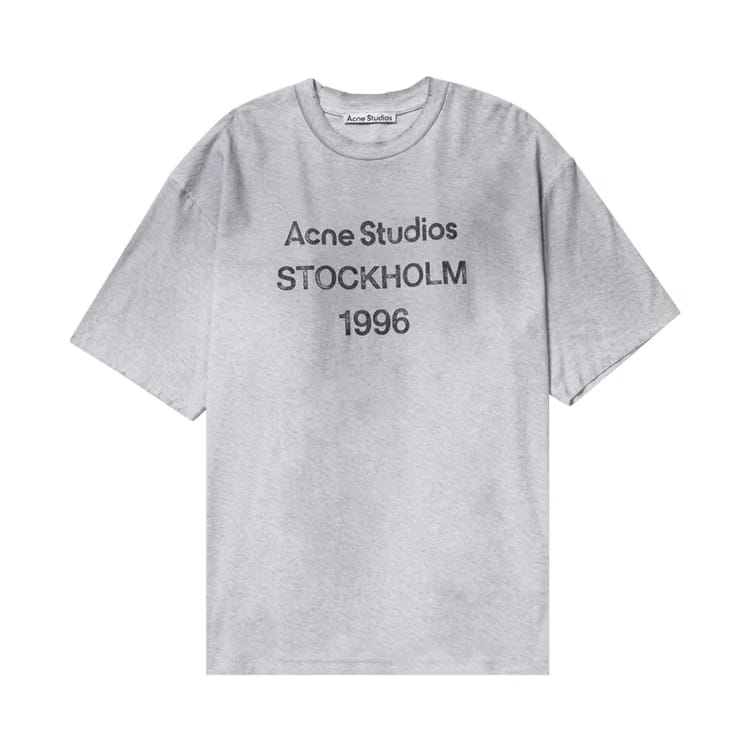 Acne Studios Logo T-Shirt Pale Grey
