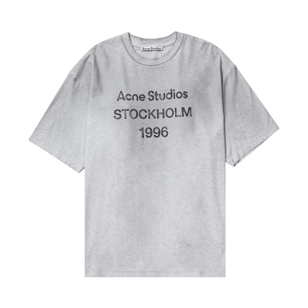 Acne Studios Logo T-Shirt Pale Grey