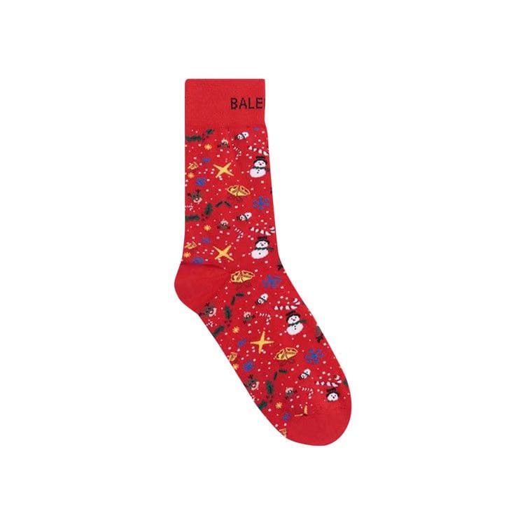 Balenciaga Xmas Socks Red