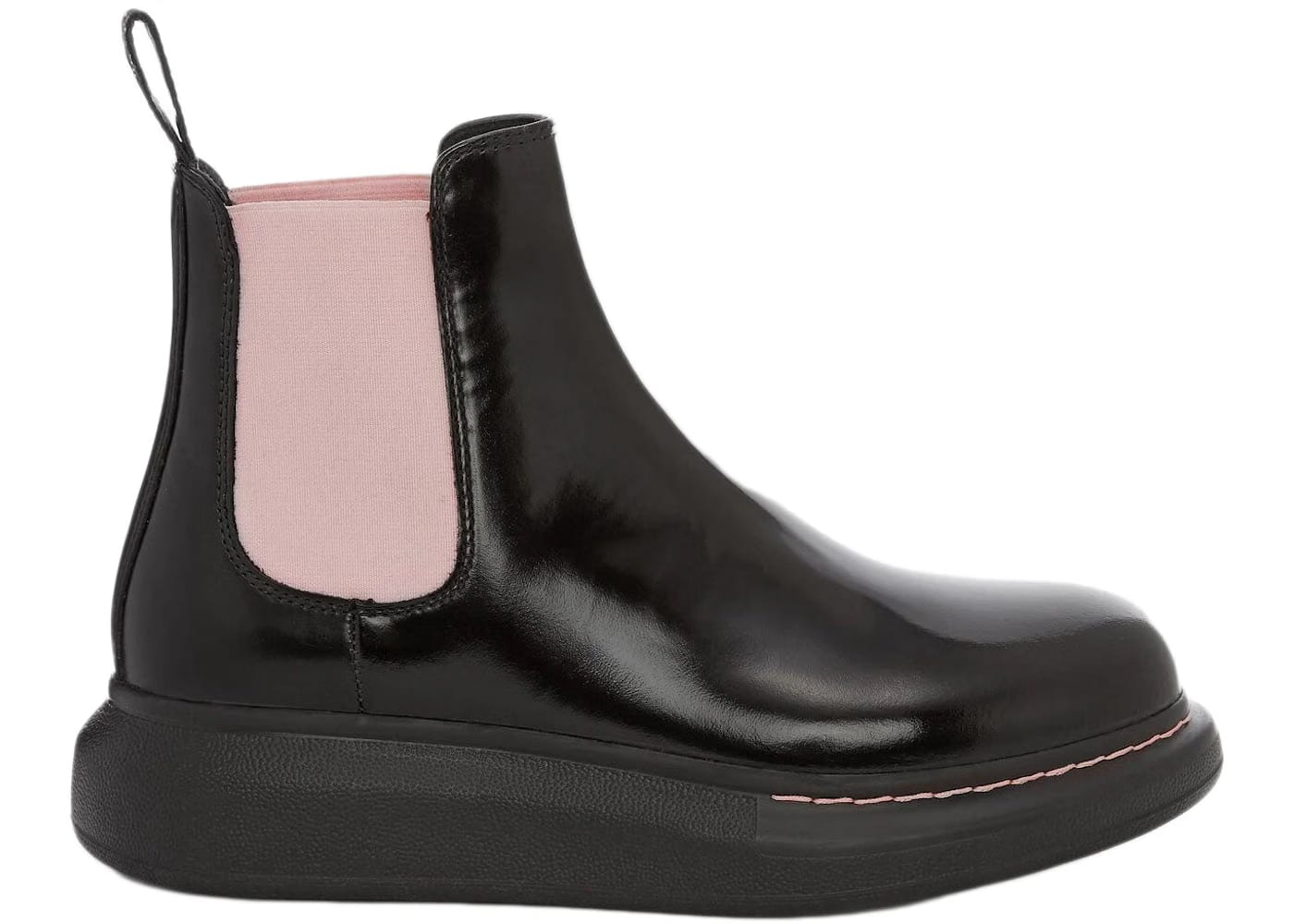 Alexander McQueen Wmns Hybrid Chelsea Boot 'Black Sugar Pink'