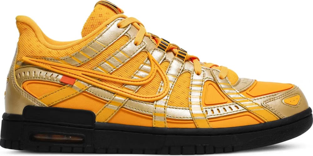 Off-White x Air Rubber Dunk University Gold