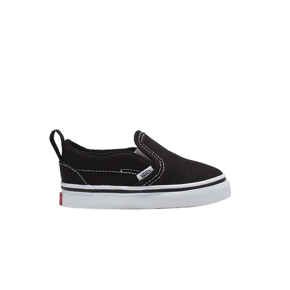 Slip-On V Toddler Black White