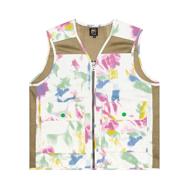 Brain Dead Dyed Canvas Spacer Mesh Tactical Vest Dry Pigment Dye