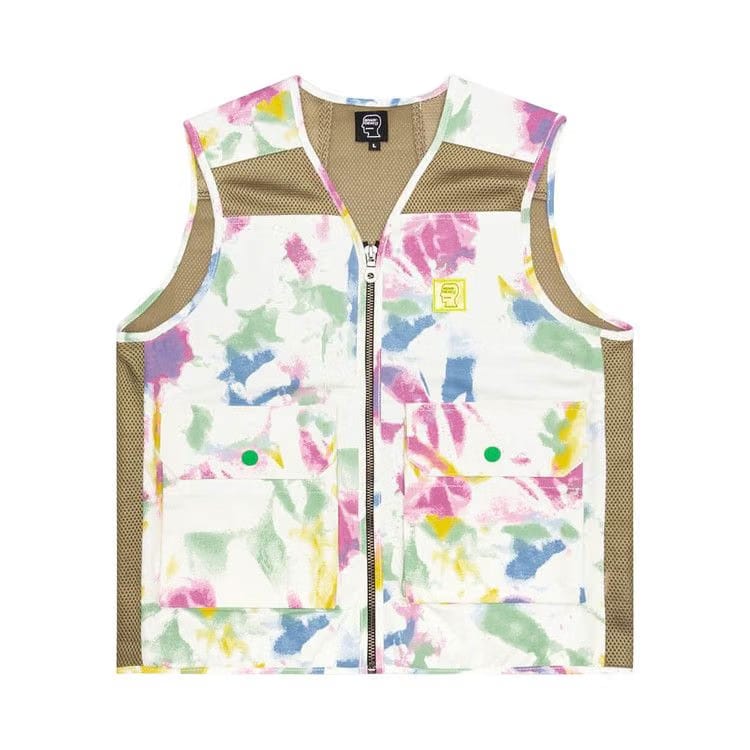 Brain Dead Dyed Canvas Spacer Mesh Tactical Vest Dry Pigment Dye