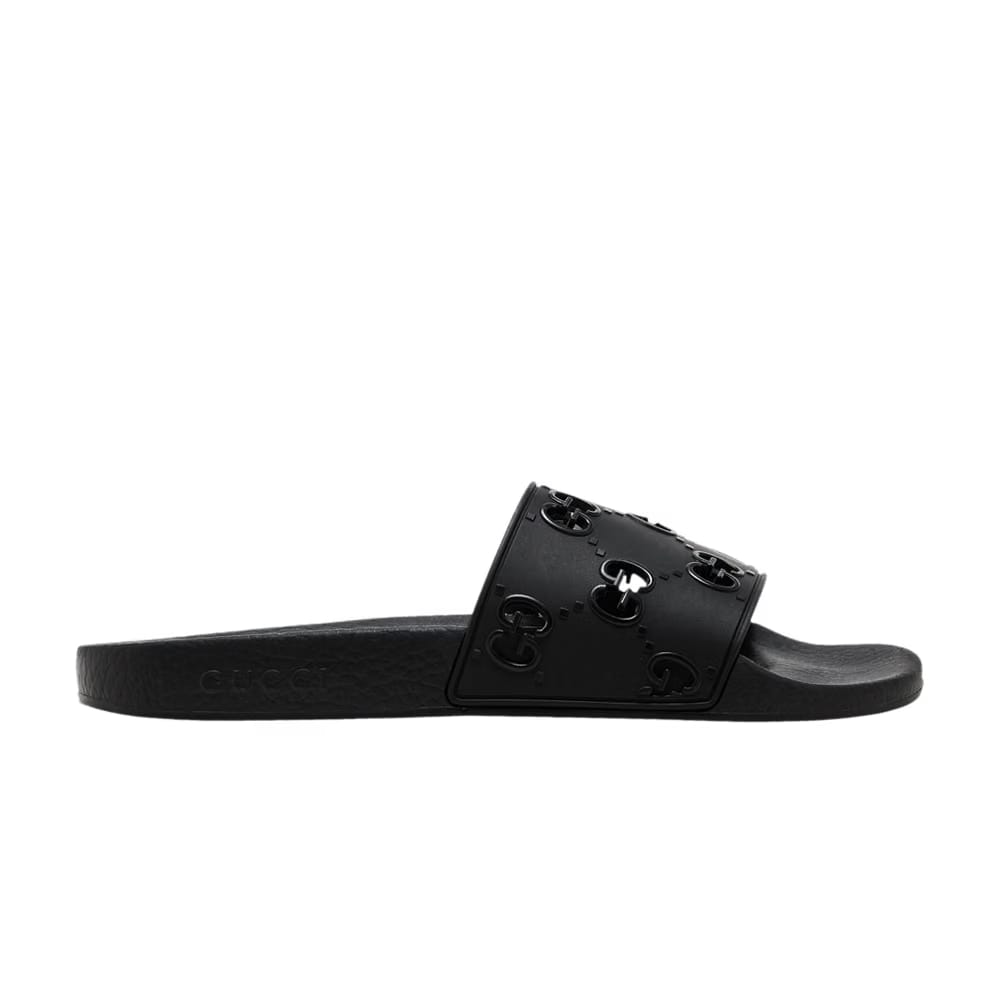 Gucci Wmns Rubber GG Slide 'Black'