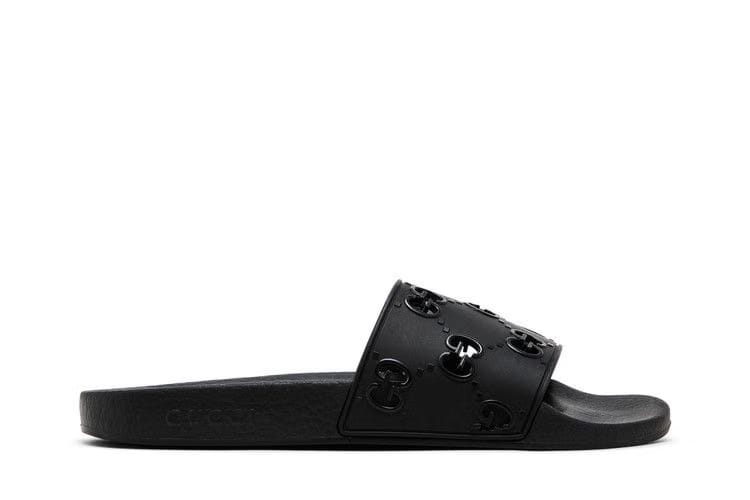 Gucci Wmns Rubber GG Slide 'Black'