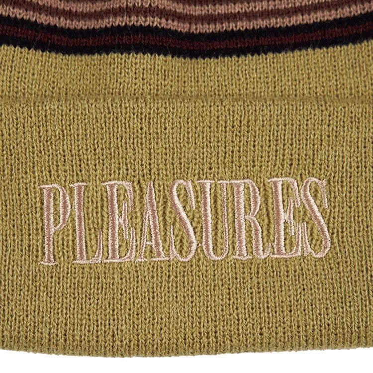 Pleasures Wander Striped Beanie Matcha