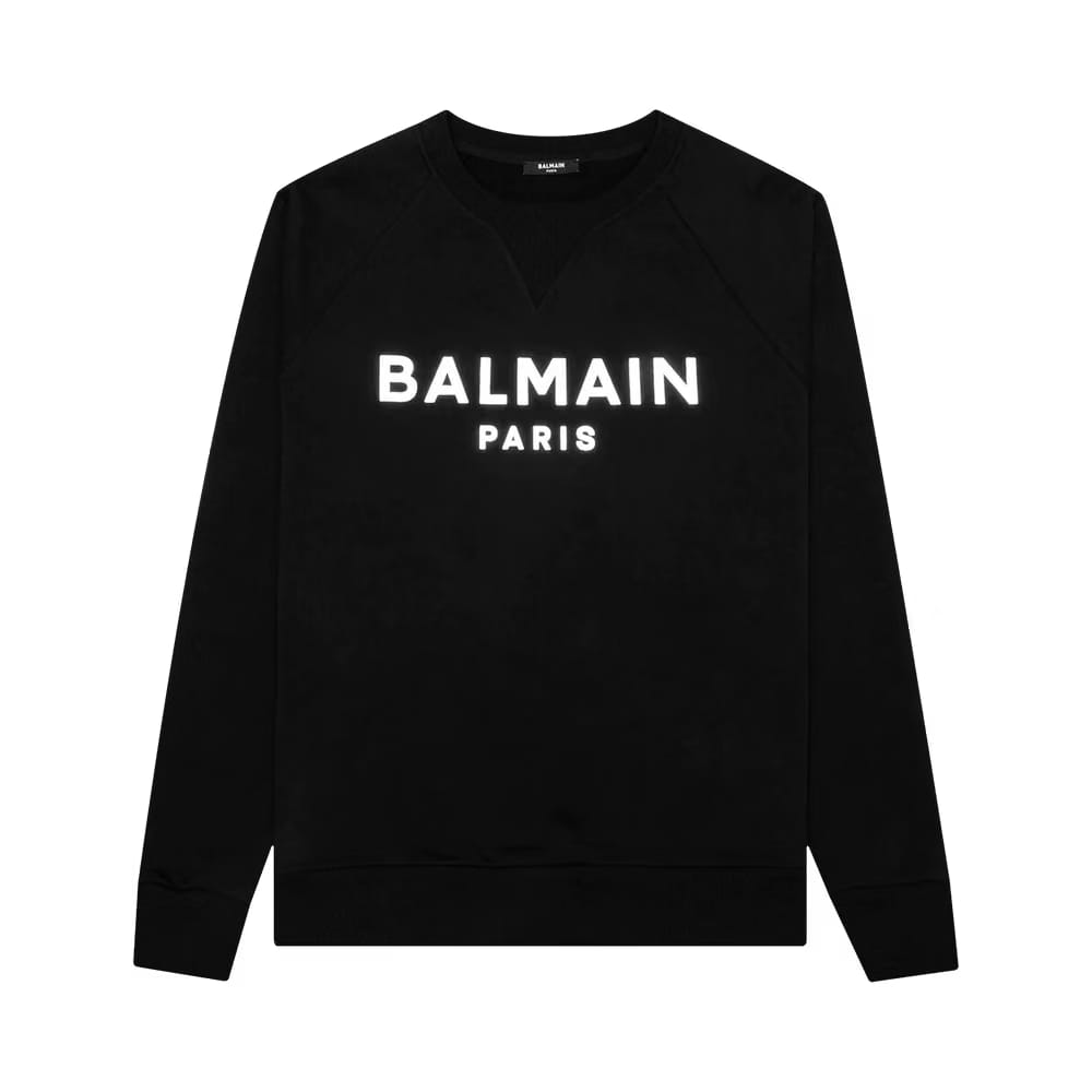 Balmain Foil Sweatshirt Noir/Argent