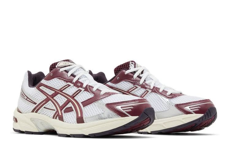 Asics Gel 1130 White Maroon Banner
