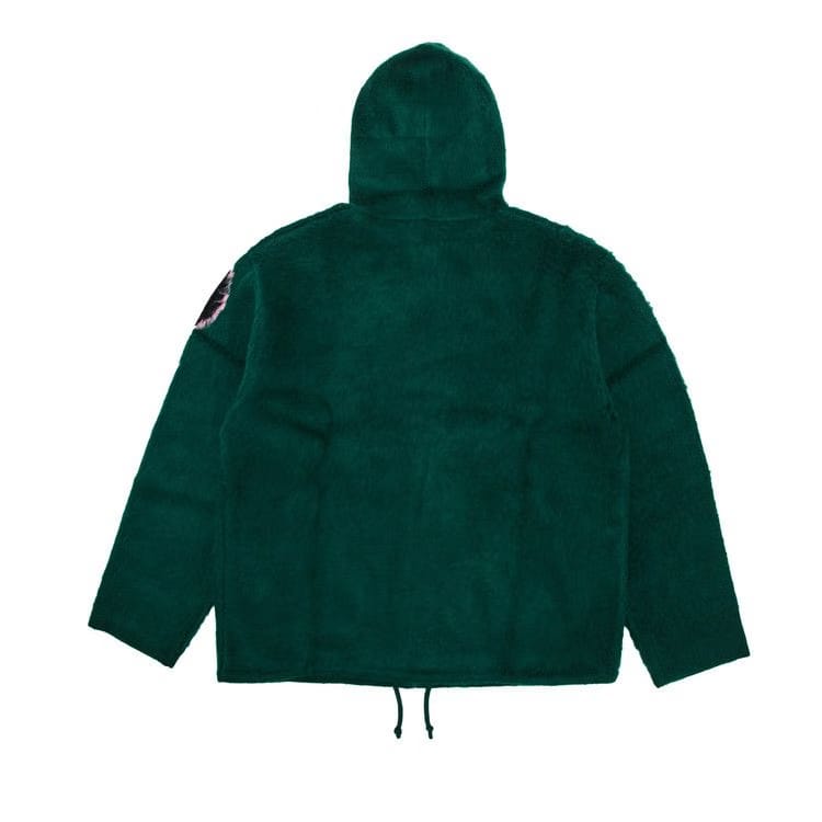Supreme Accent Brushed Zip Up Hooded Sweater Green