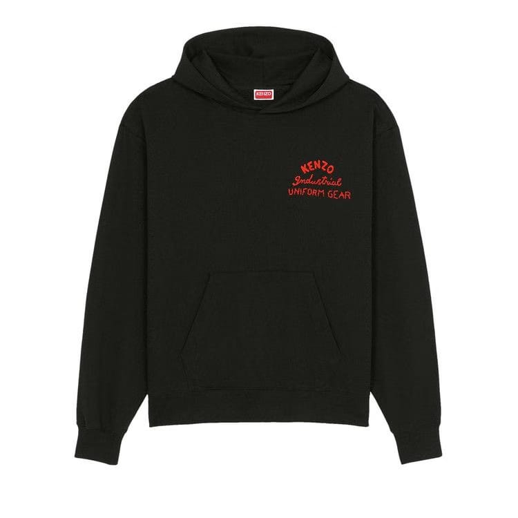 Kenzo Drawn Varsity Oversize Hoodie Black