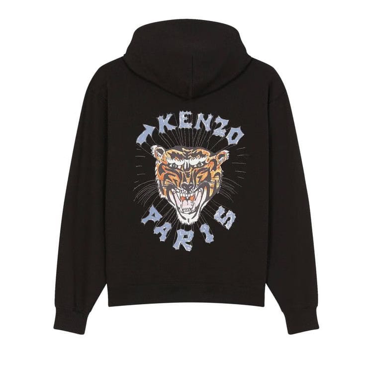 Kenzo Drawn Varsity Oversize Hoodie Black