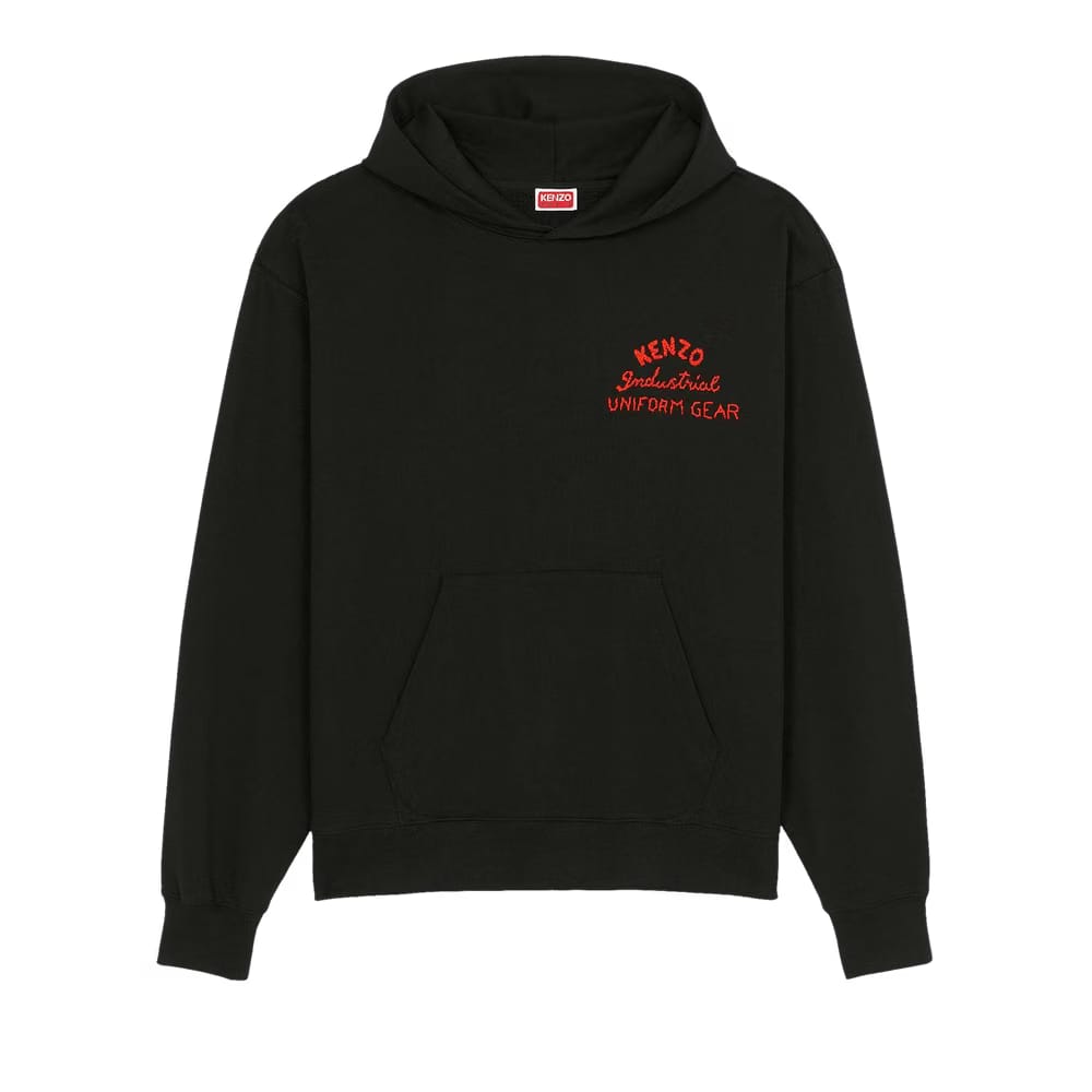 Kenzo Drawn Varsity Oversize Hoodie Black