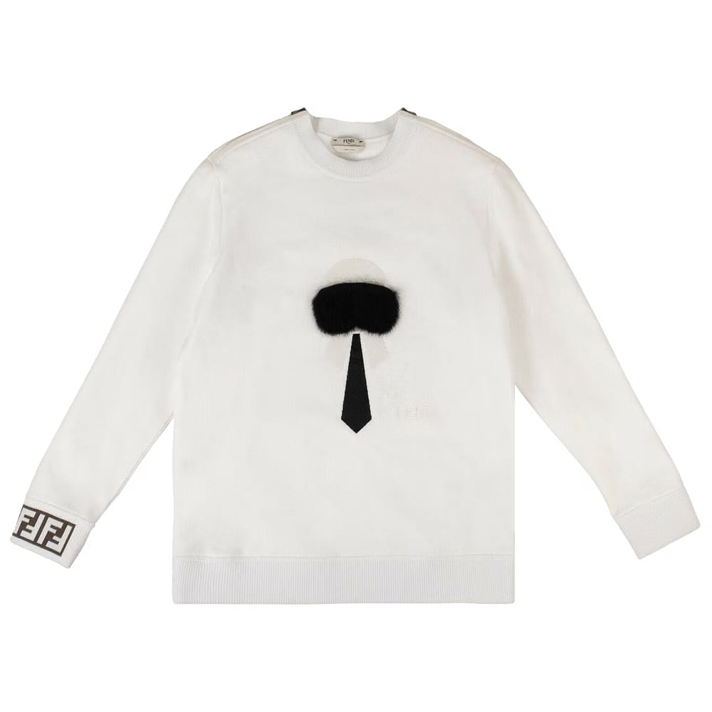 Fendi x Karl Lagerfield Karl Monster Sweatshirt White