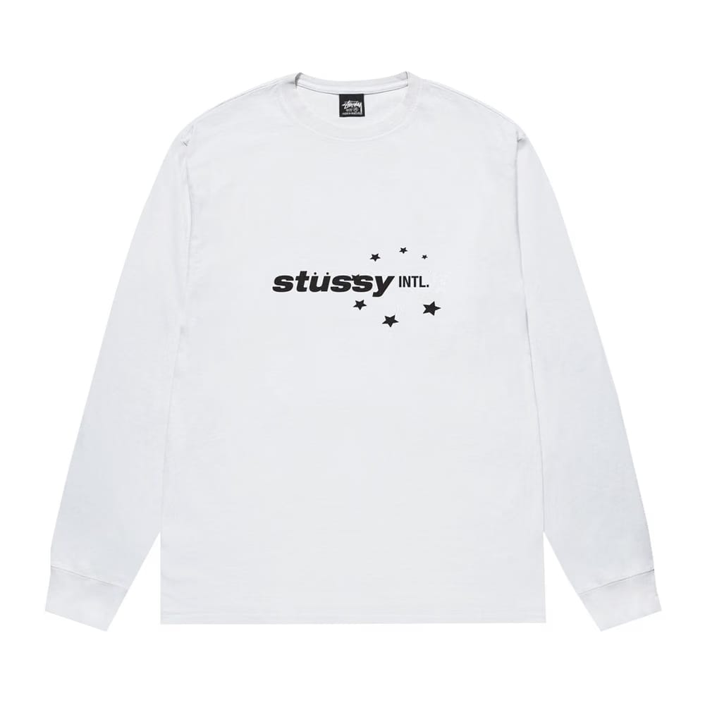 Stussy Star Sport Long-Sleeve T-Shirt White