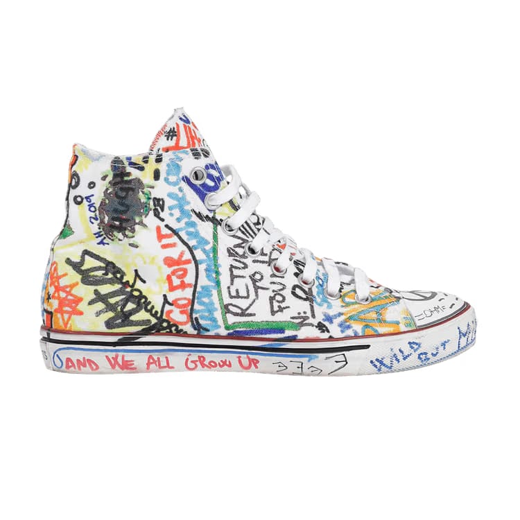 Vetements Graffiti Hi Top White