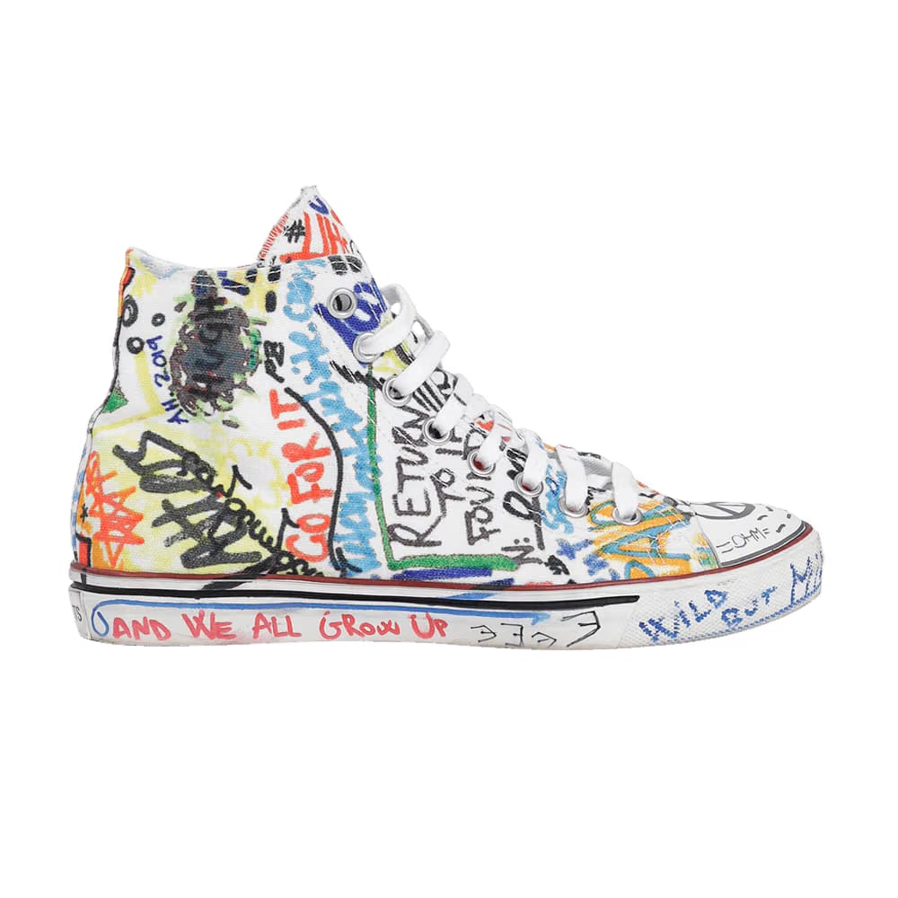 Vetements Graffiti Hi Top White
