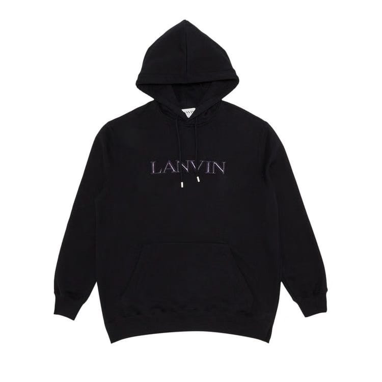 Lanvin Puffer Paris Oversized Hoodie Black