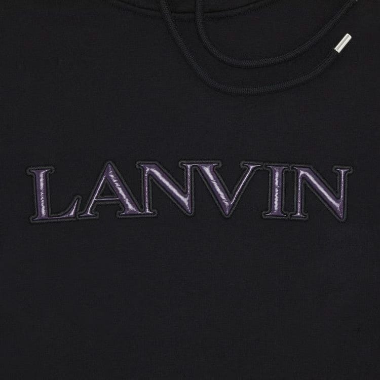 Lanvin Puffer Paris Oversized Hoodie Black