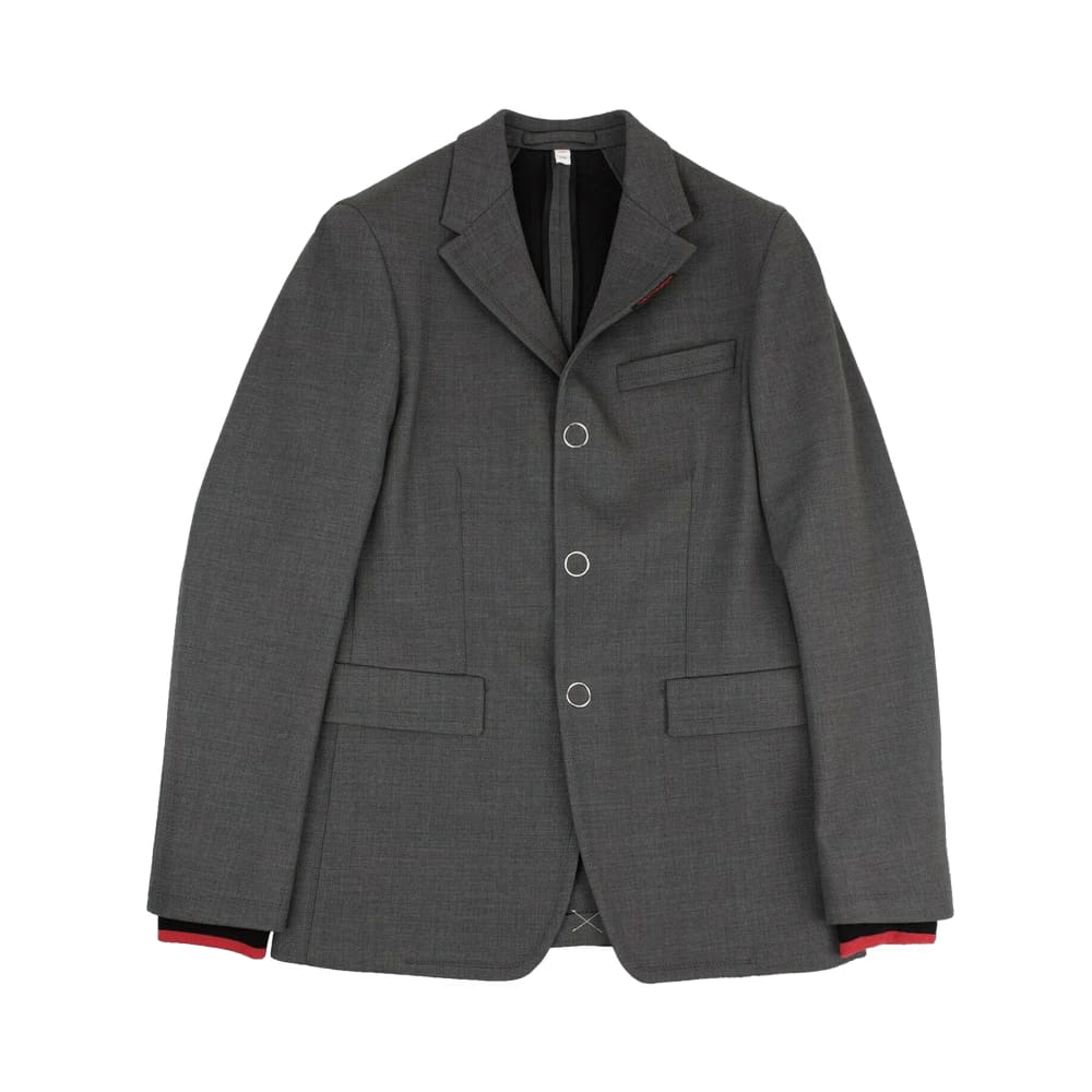 Burberry Stripe Detail Blazer Grey Melange