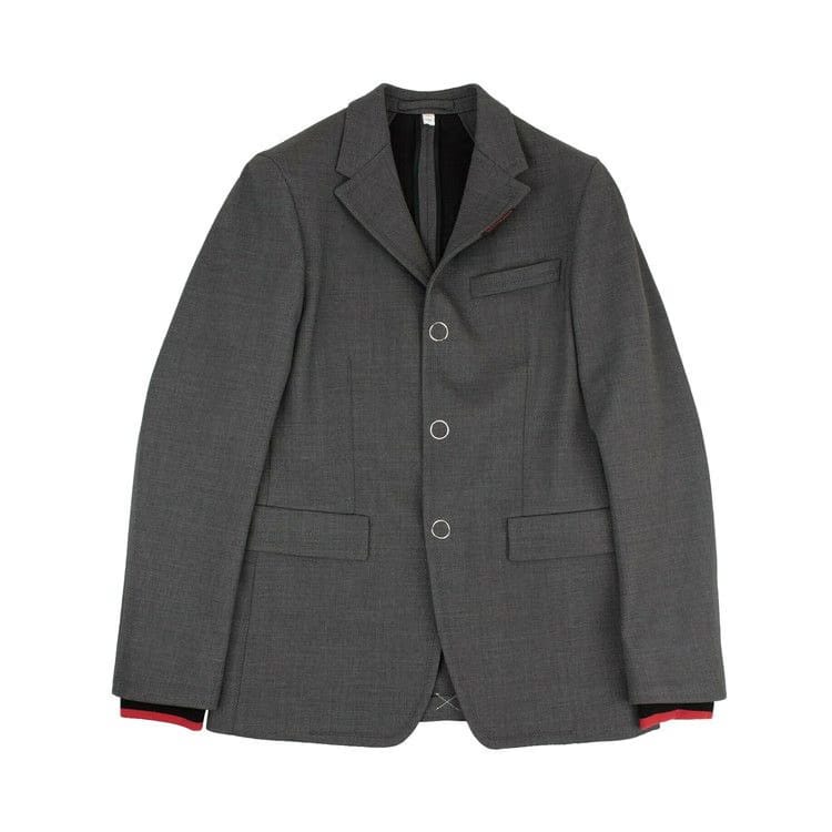 Burberry Stripe Detail Blazer Grey Melange