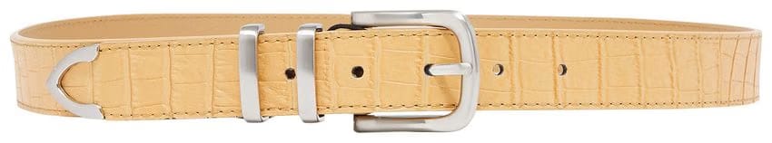 Stussy Gator Leather Dress Belt Tan