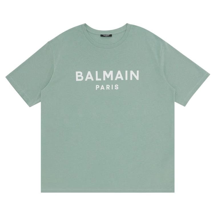 Balmain Printed T-Shirt Vert Jade/Natural